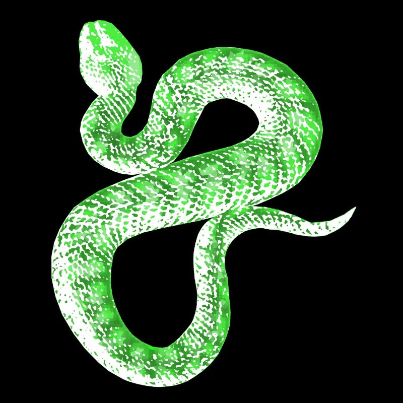 Serpent Vert / Blanc