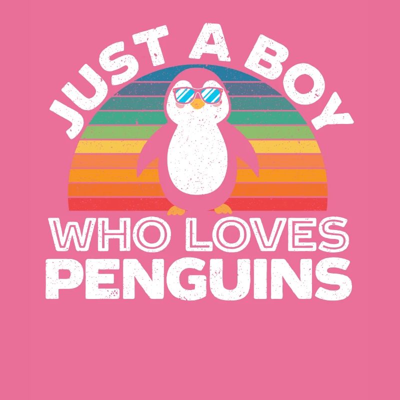 Nur ein Junge, der Pinguine Pinguin junge Eisvogel liebt
