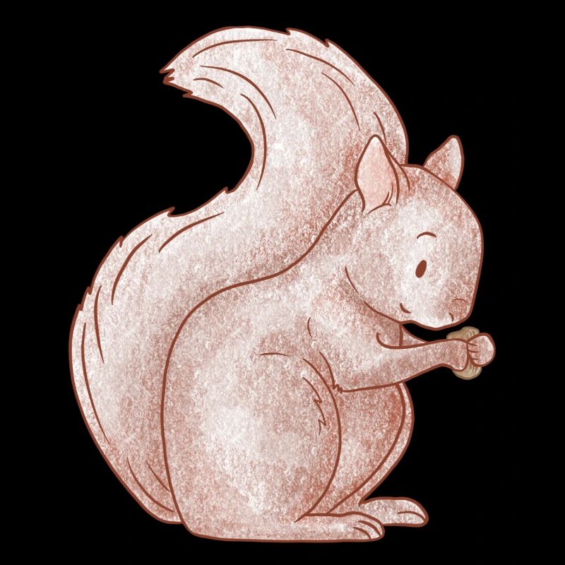 Süßes nussiges Eichhörnchen