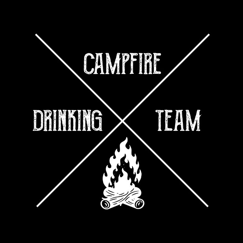 Campfire Drinking Team Camping Camper