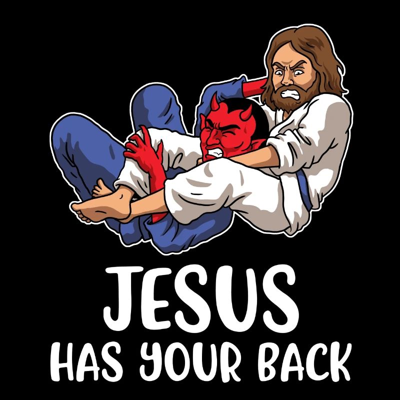 Jesus Has Your Back BJJ Jiu Jitsu Geschenk