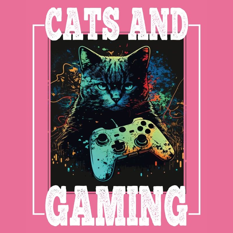 Cats and Gaming Cat Kitten Controller Gaming