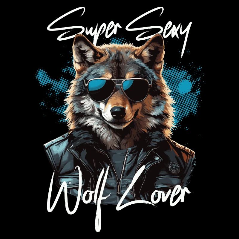 Wolf Wölfe Wolfsmotiv Lustiger Cooler Spruch