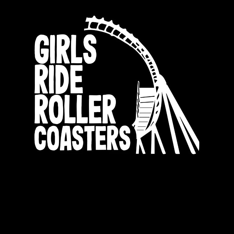 Girls ride roller coasters