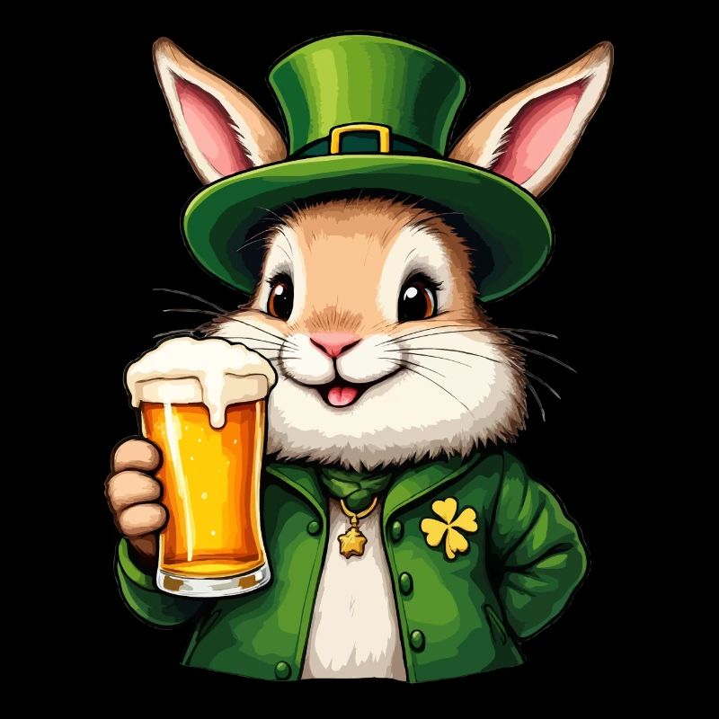 Hase St. Patricks Day Bier Outfit Hasen