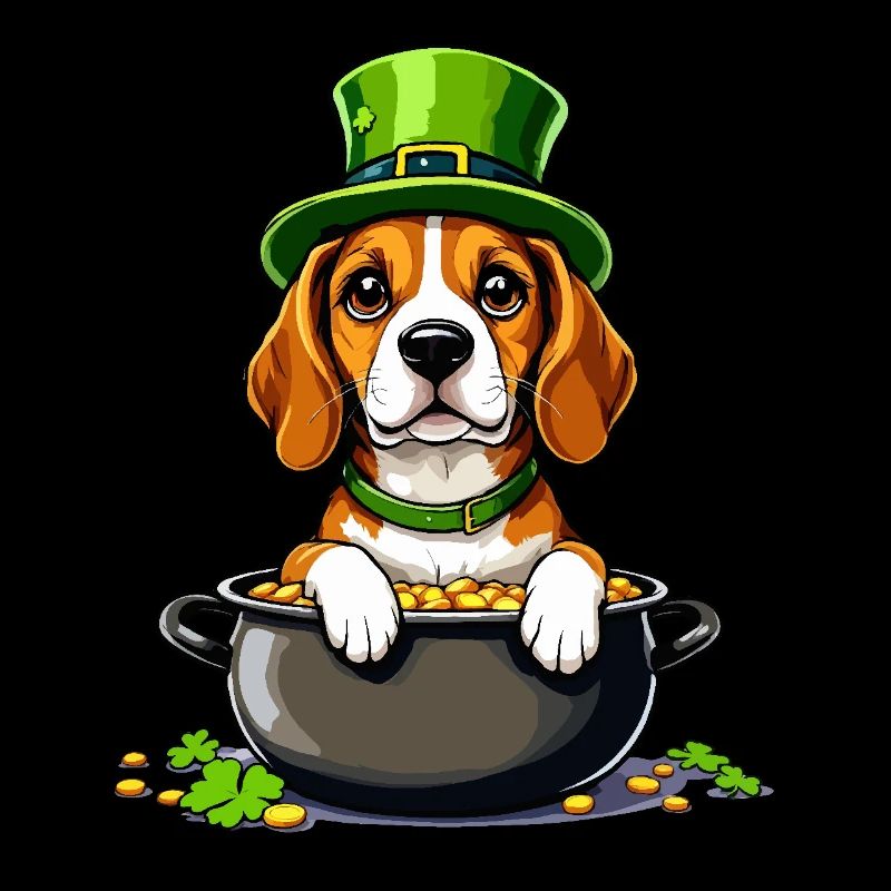 Beagle St. Patricks Day Bier Outfit Hunde