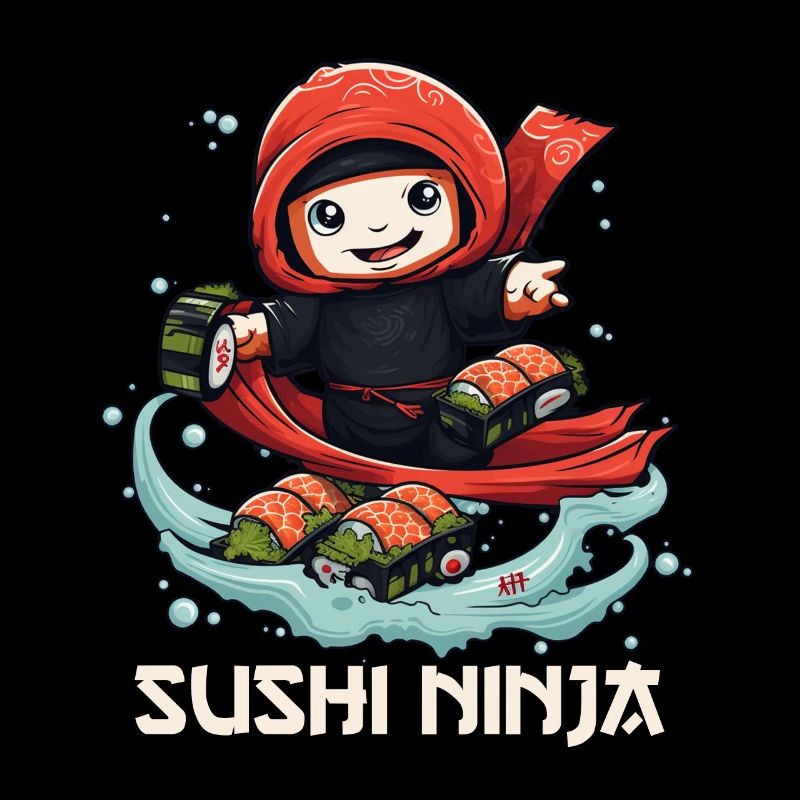 Sushi Ninja avec drôle de dicton