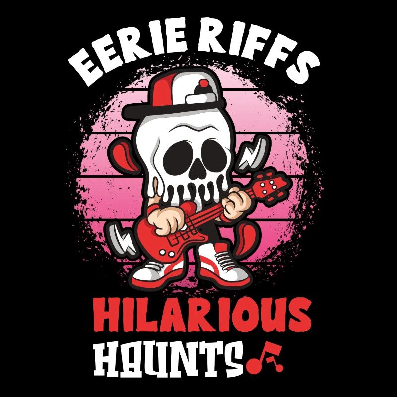 Lustiger Horror Spooky Guitar Gitarrist Ghostly