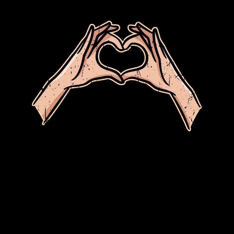 Sign language in a heart shape - deaf awareness