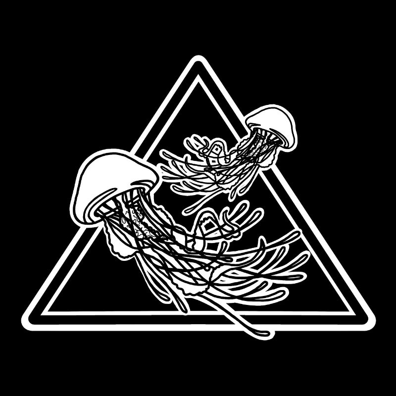Beau design de méduse en noir / blanc