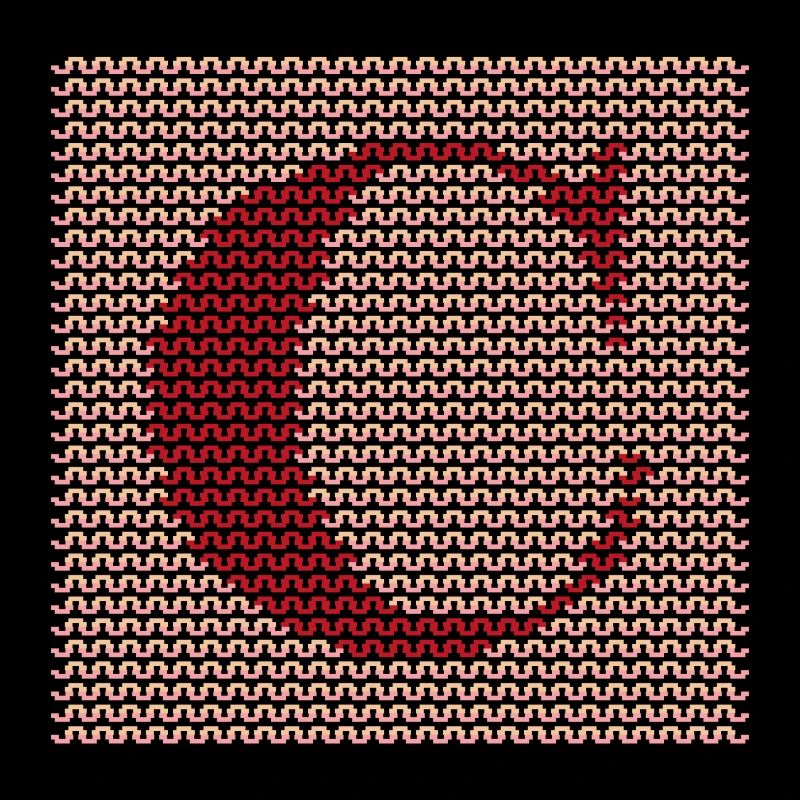 Yarn Serif Letter C Red