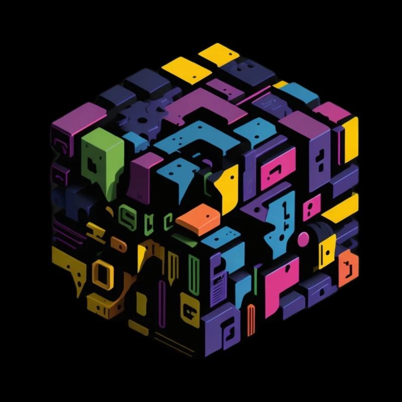 Illustration d’un cube, design abstrait