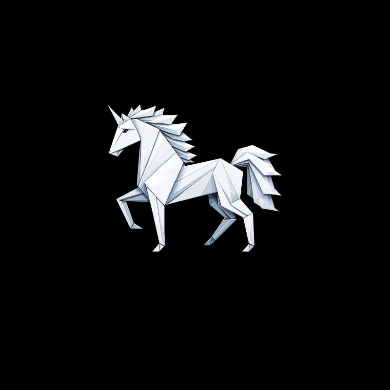 Modernes Einhorn Polygon Style