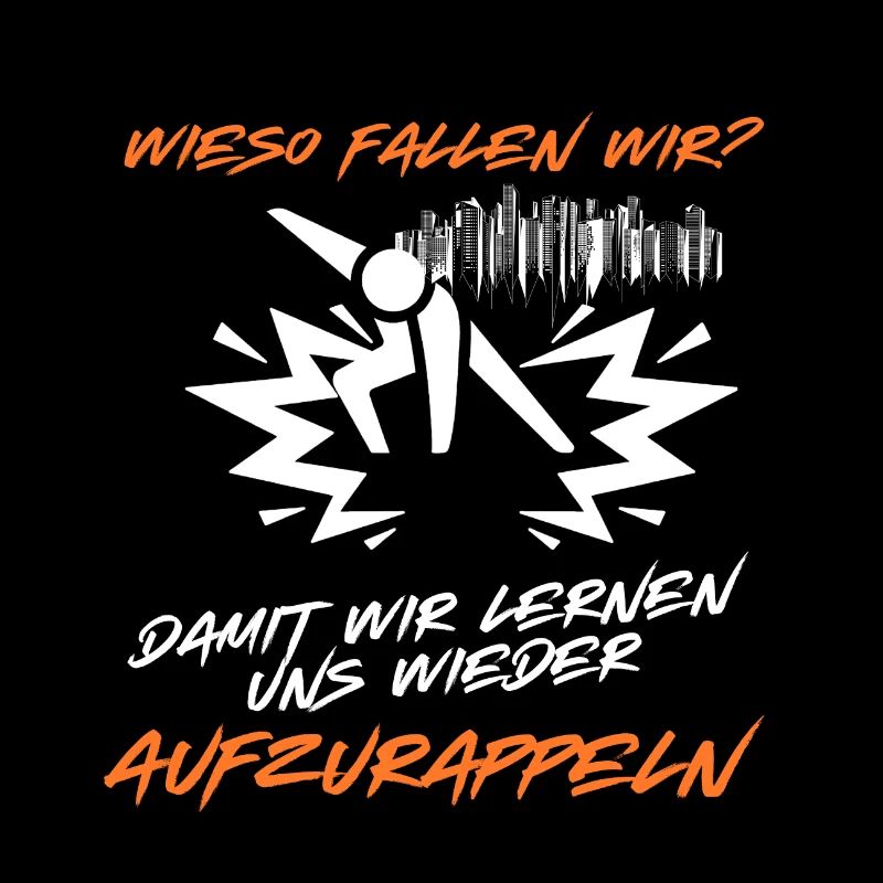 Superhelden-Strichmännchen-Pose-Druck - "Warum fallen wir?"