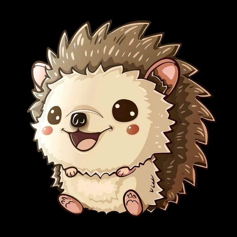 Motif de hérisson souriant mignon