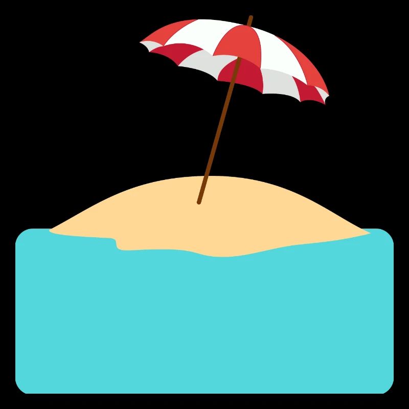 Plage avec île à remplir