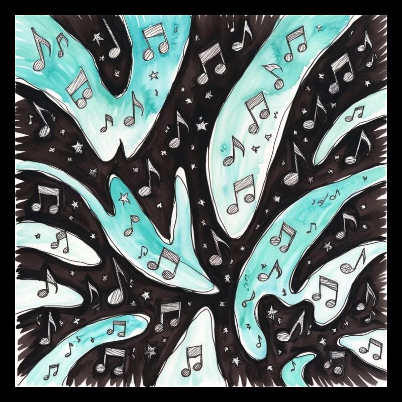 Musique : Notes de lumière noire Multiple