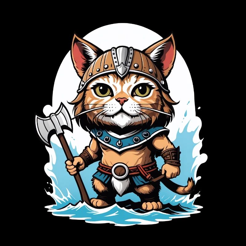 Chat Viking Viking Chat Cadeau Mignon