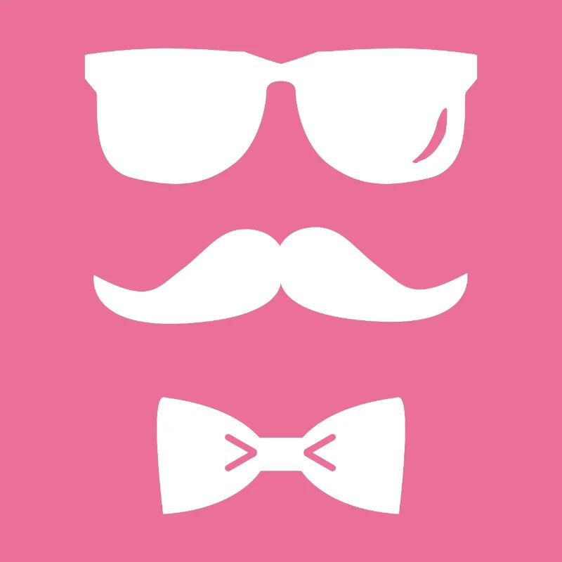 Stylischer Bart mit Sonnenbrille & Fliege