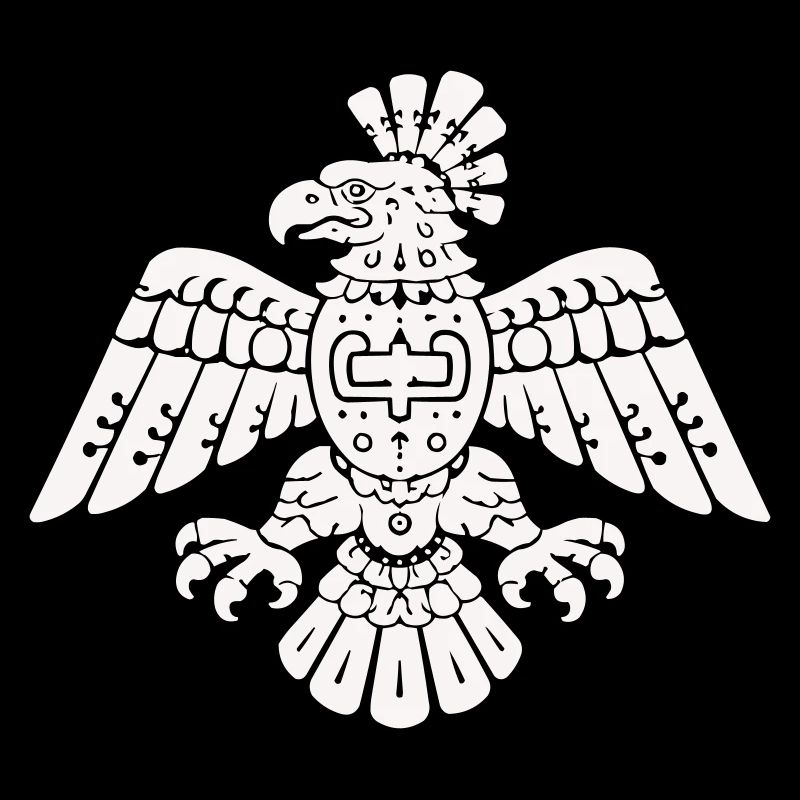Motif totem d’aigle aztèque