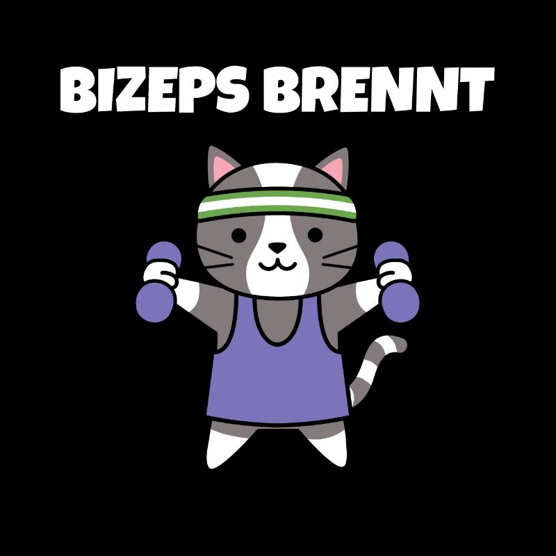 Biceps de sport d'entraînement de cadeau de chat de forme physique
