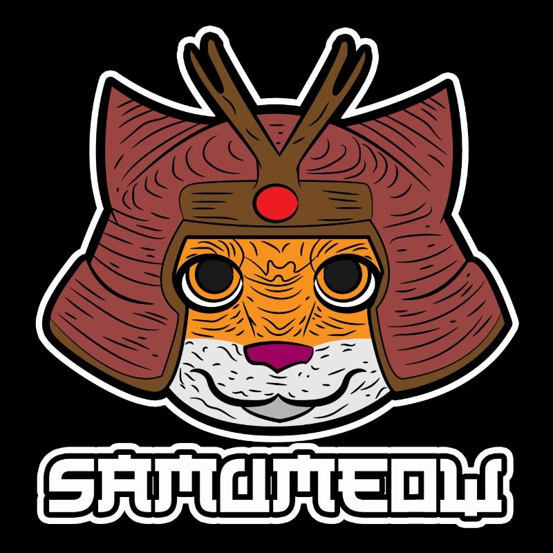 Weg des Samurai Krieger Katze