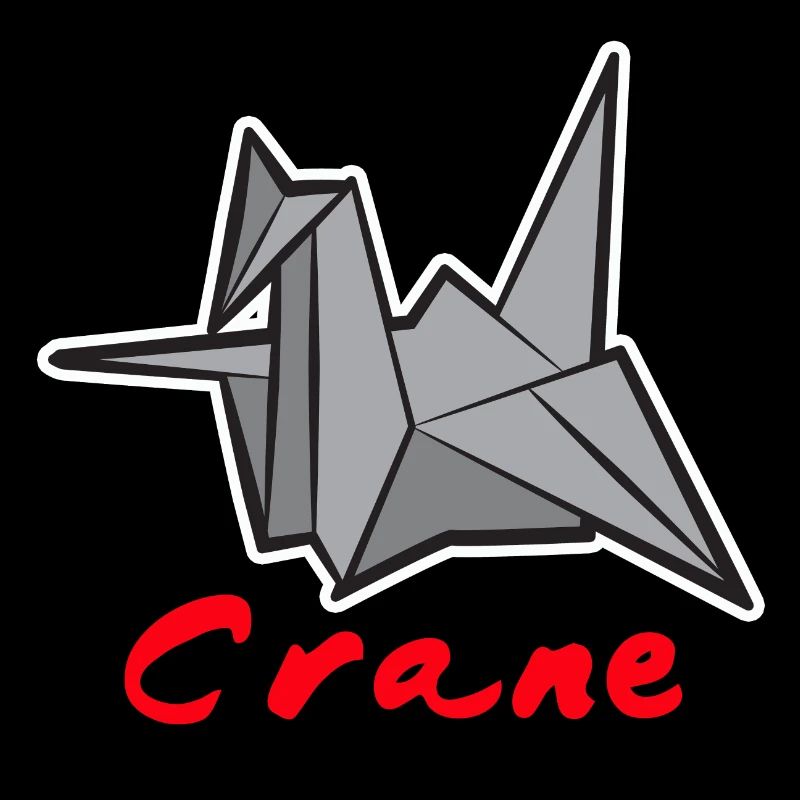Roter Origami Kranich
