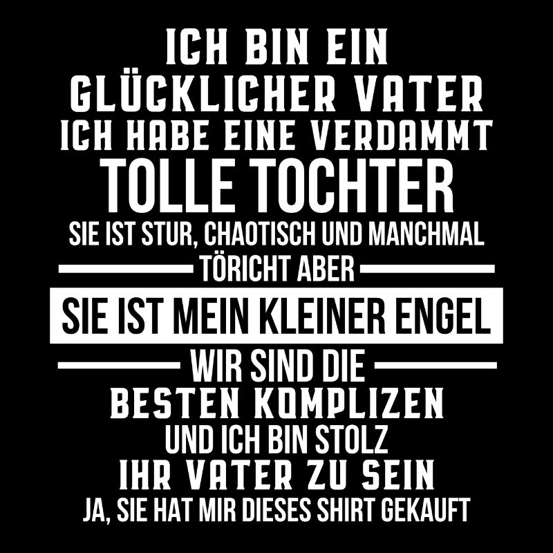 Gluecklicher Vater einer Tochter Vatertag Geschenk
