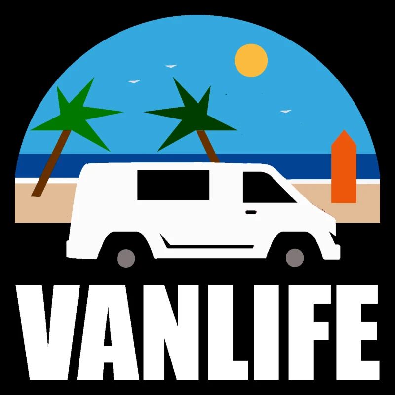 VAN LIFE - La plage - Van blanc