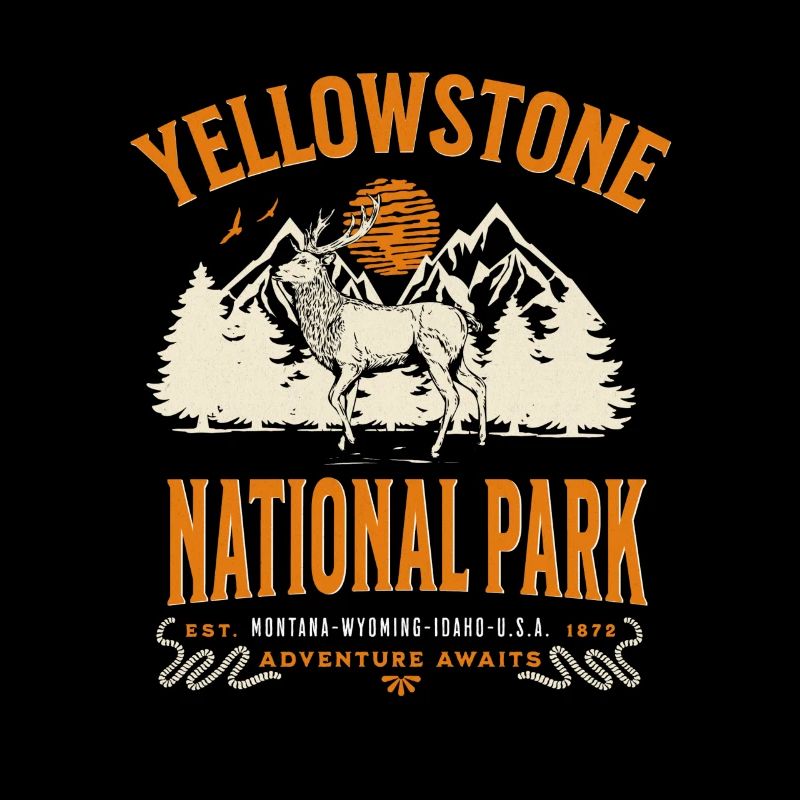 Paysage de la forêt de Yellowstone