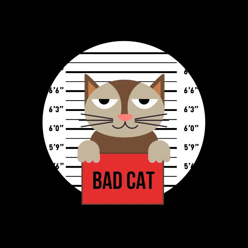 Süße Katze Gefängnis Knast Hinter Gittern Böse