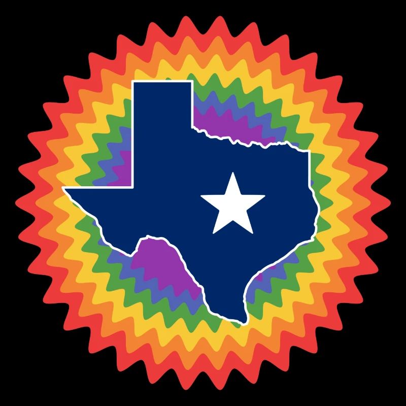 Texas Map Design for Proud LGBT+ Texans