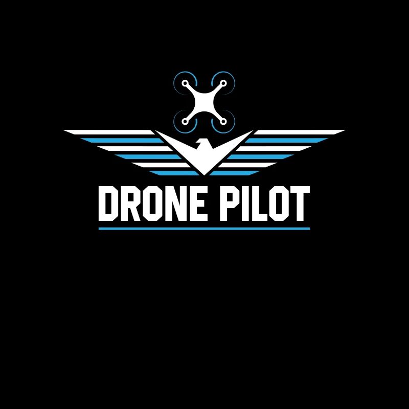 Drone - blue white logo drone pilot