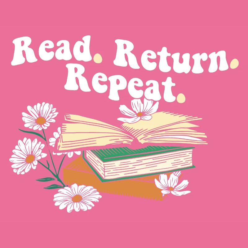 Librarian Read Return Repeat Library Worker Book