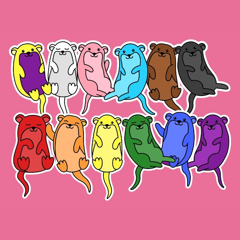 Fierté Progrès Flag Otter Égalité