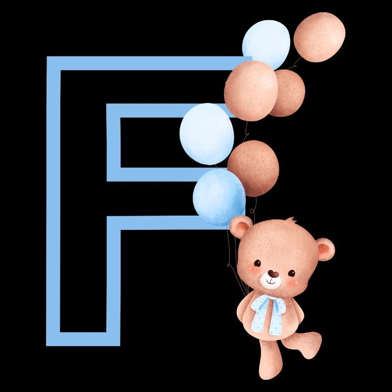 Buchstabe f blauer Bär