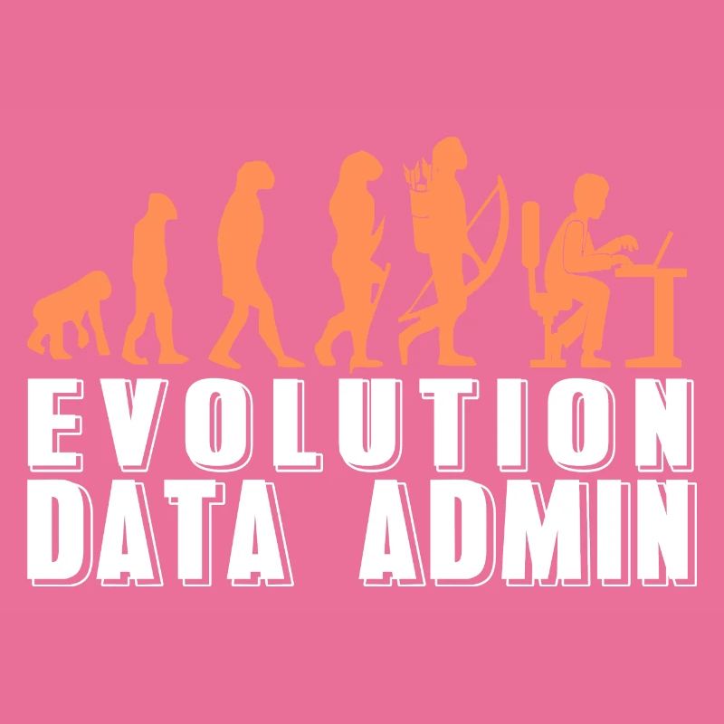 Évolution rétro drôle d’un t-shirt DATA Admin