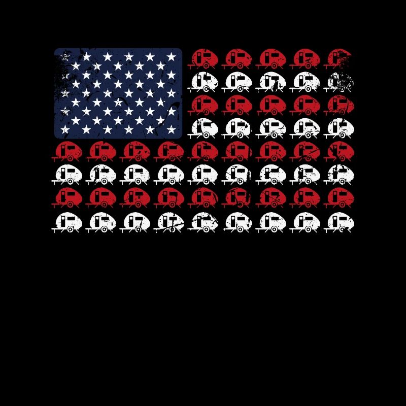 caravan Camping 4. Juli American Flag Geschenk