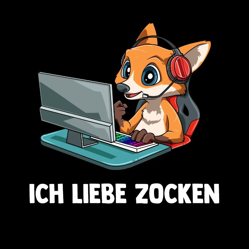 Ich Liebe Computer Zocken - Gaming Fuchs Computer