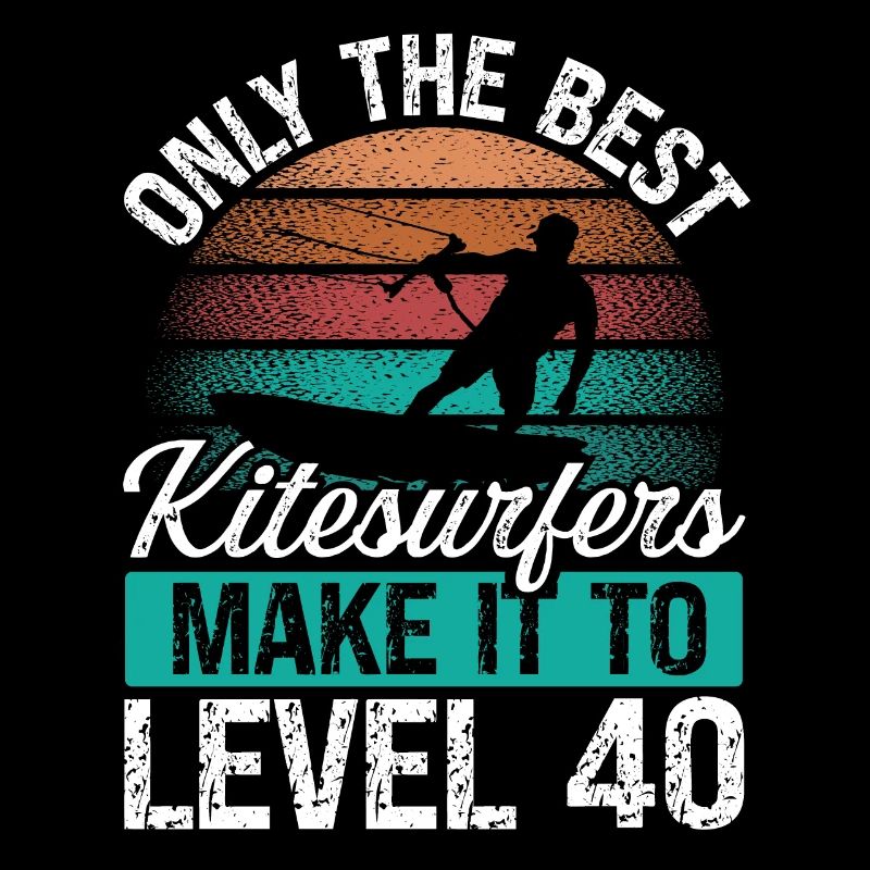 40 Kitesurf Level 40 Year Retro Kiteboarding