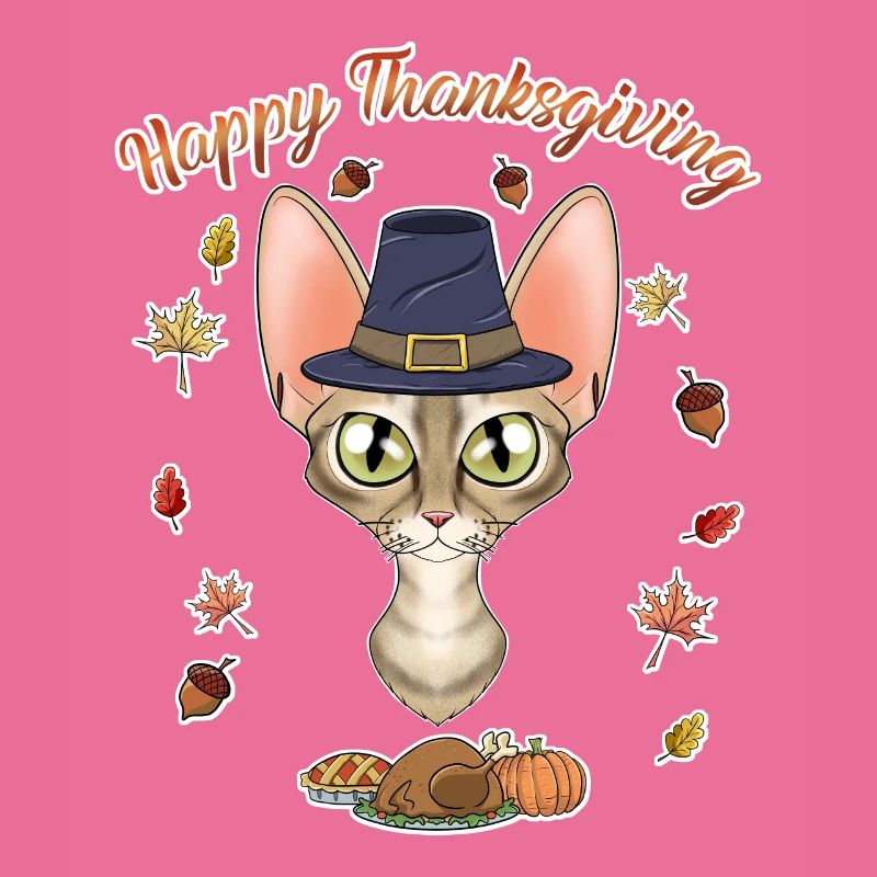 Devon Rex Cat Lover I Happy Thanksgiving