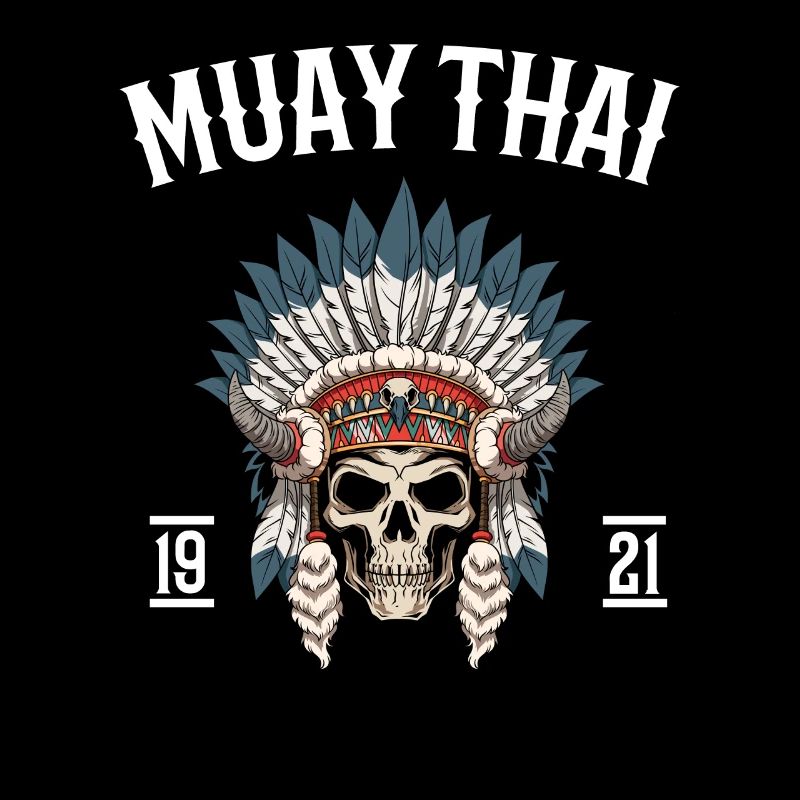 Muay Thai - Skelett-Kriegshaube Thai-Boxen