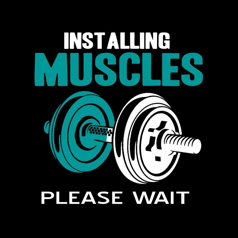 Installation de muscles S’il vous plaît attendre cool Funny Gym