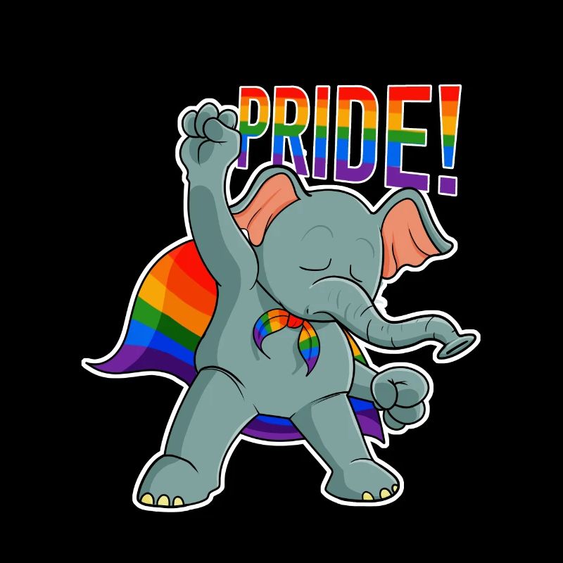 Elephant I DRAPEAU LGBTQ I Drapeau arc-en-ciel I Gay Pride