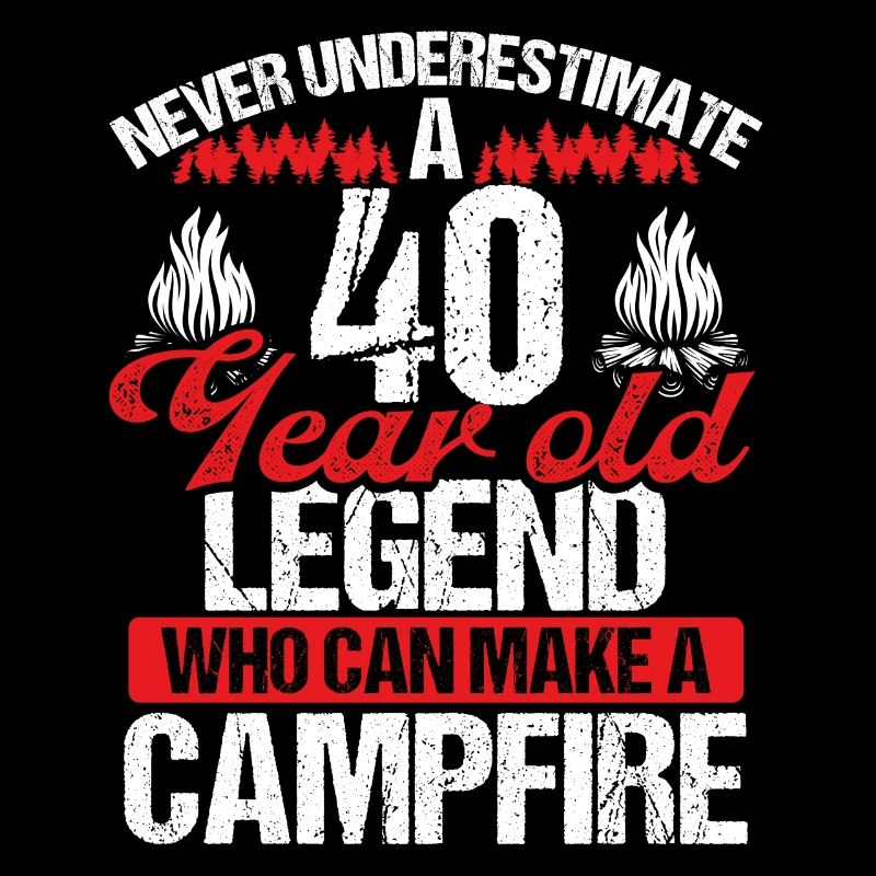 40 Year Old Camper Scouting Scout 40 Birthday