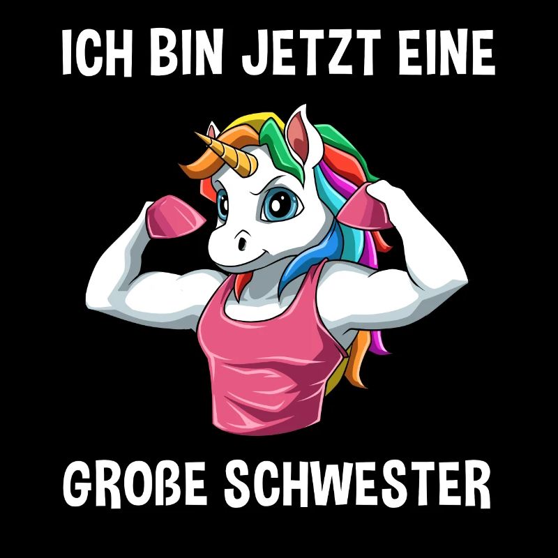 Starkes Einhorn Große Schwester Shirt -