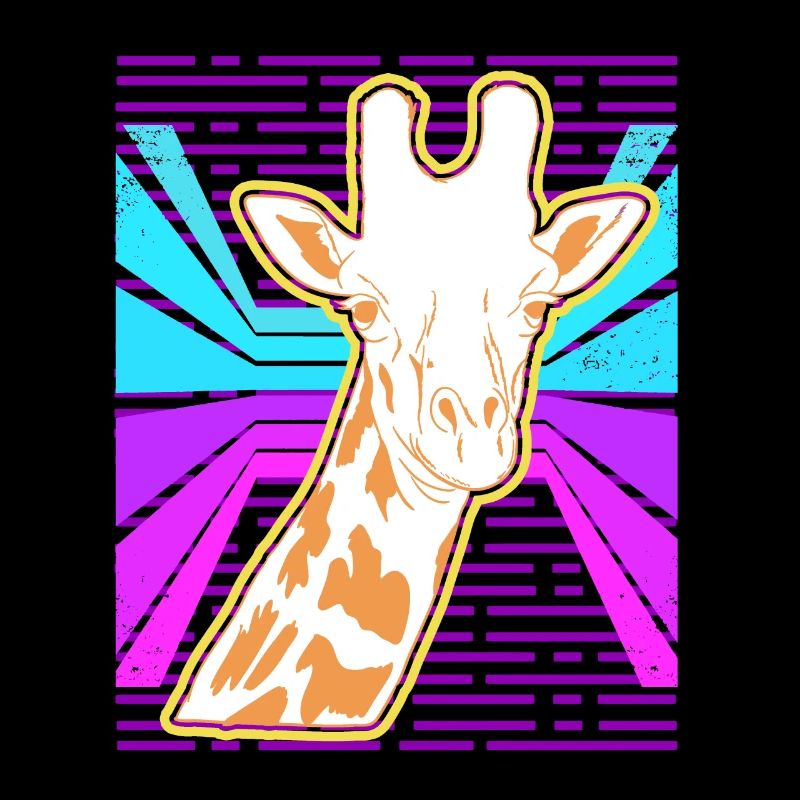 Awesome Giraffe Lover Vapor Wave Designs