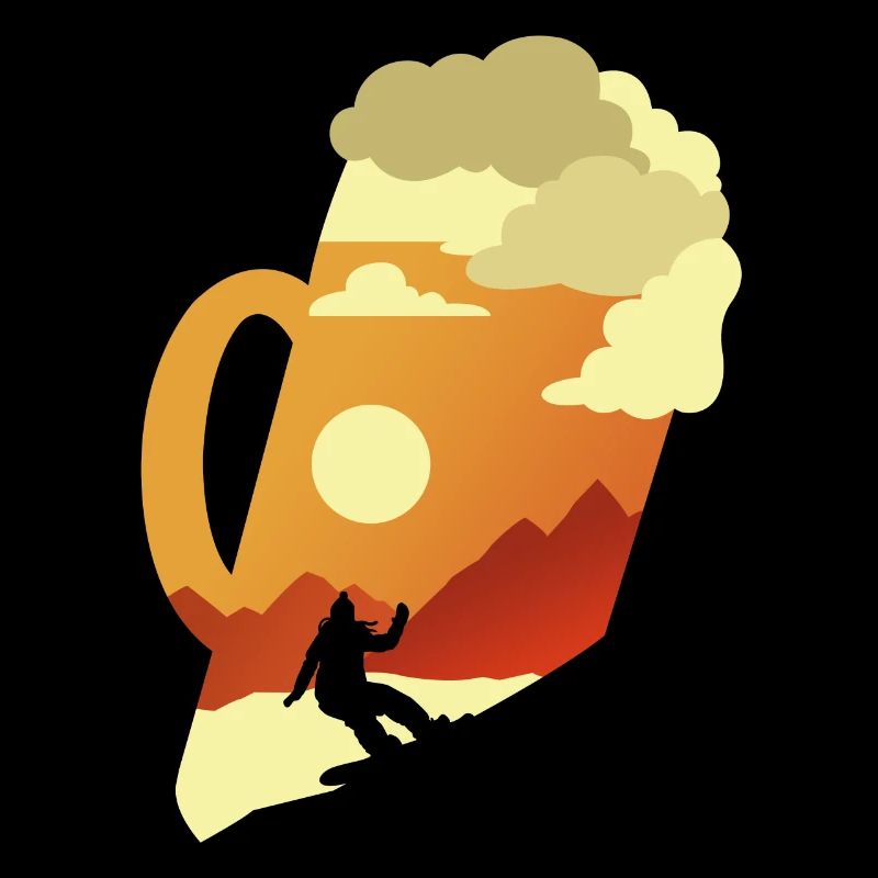 Apres Ski Bier Snowboardfahren Berge Ski