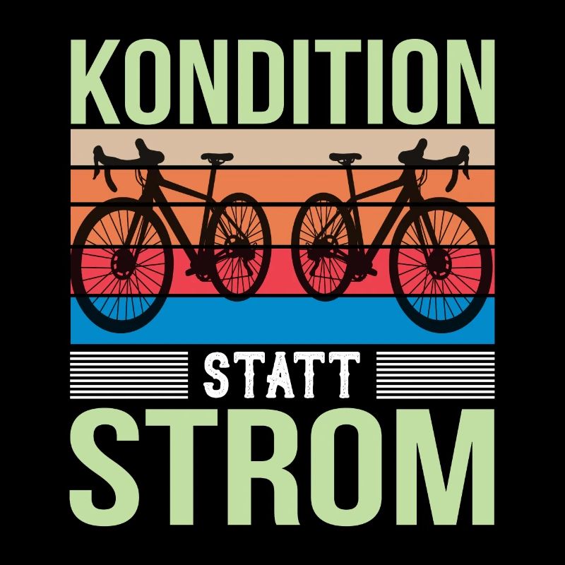 Kondition Statt Strom Fahrradfahrer Drahtesel