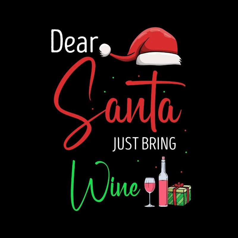 Cher Père Noël, apportez simplement du vin Drôles de couples de Noël